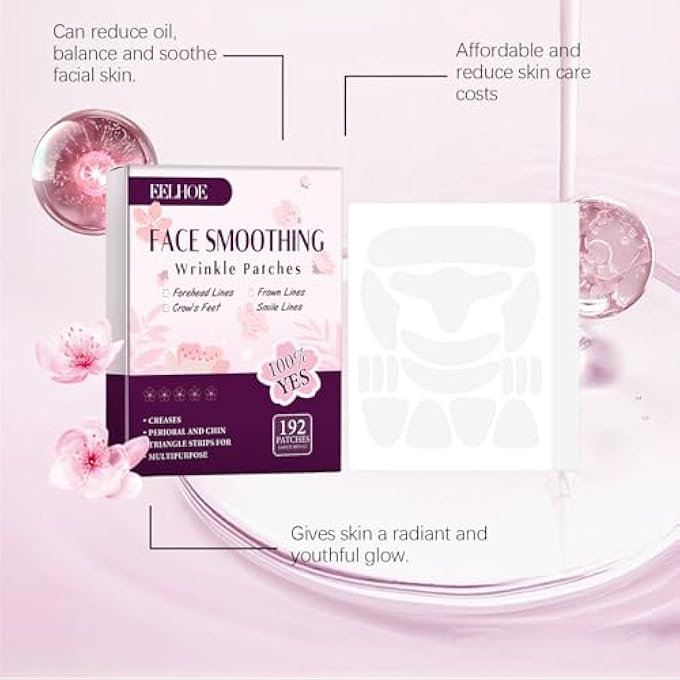 STRBOXONG ANTI-WRINKLE FACE PATCHES  SILICONE FACIAL FOREHEAD WRINKLE PATCHES FOR WRINKLES OVERNIGHT WITH ALL SKIN 192PCS - Image 4